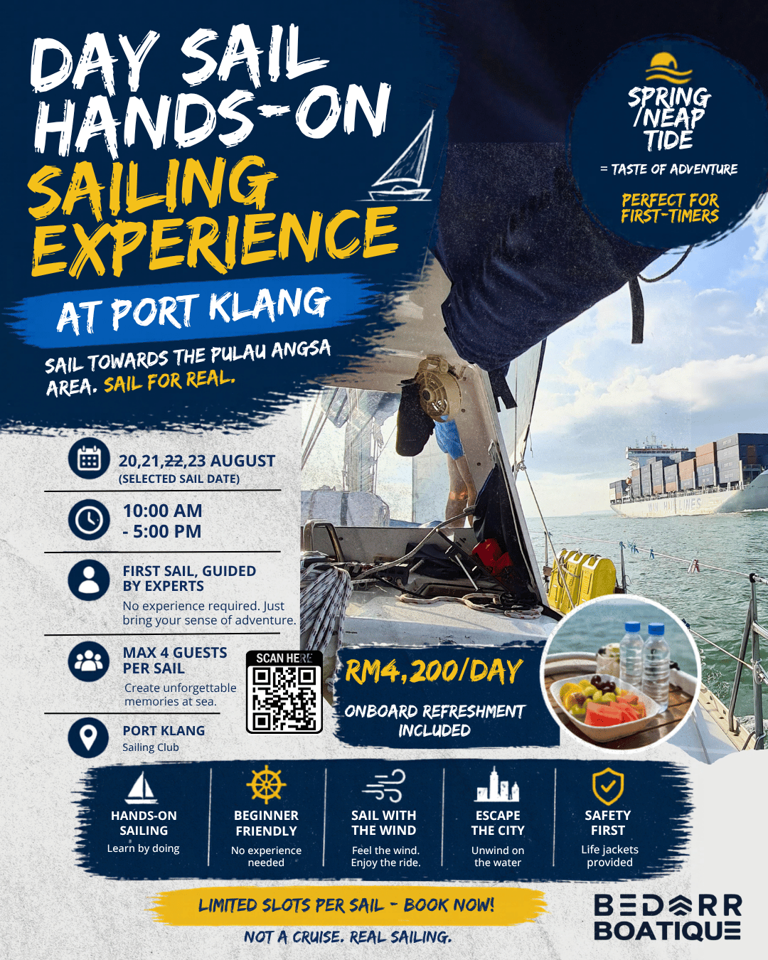 Day Sail Hands-on Sailing Experience | Bedarr Boatique Port Klang